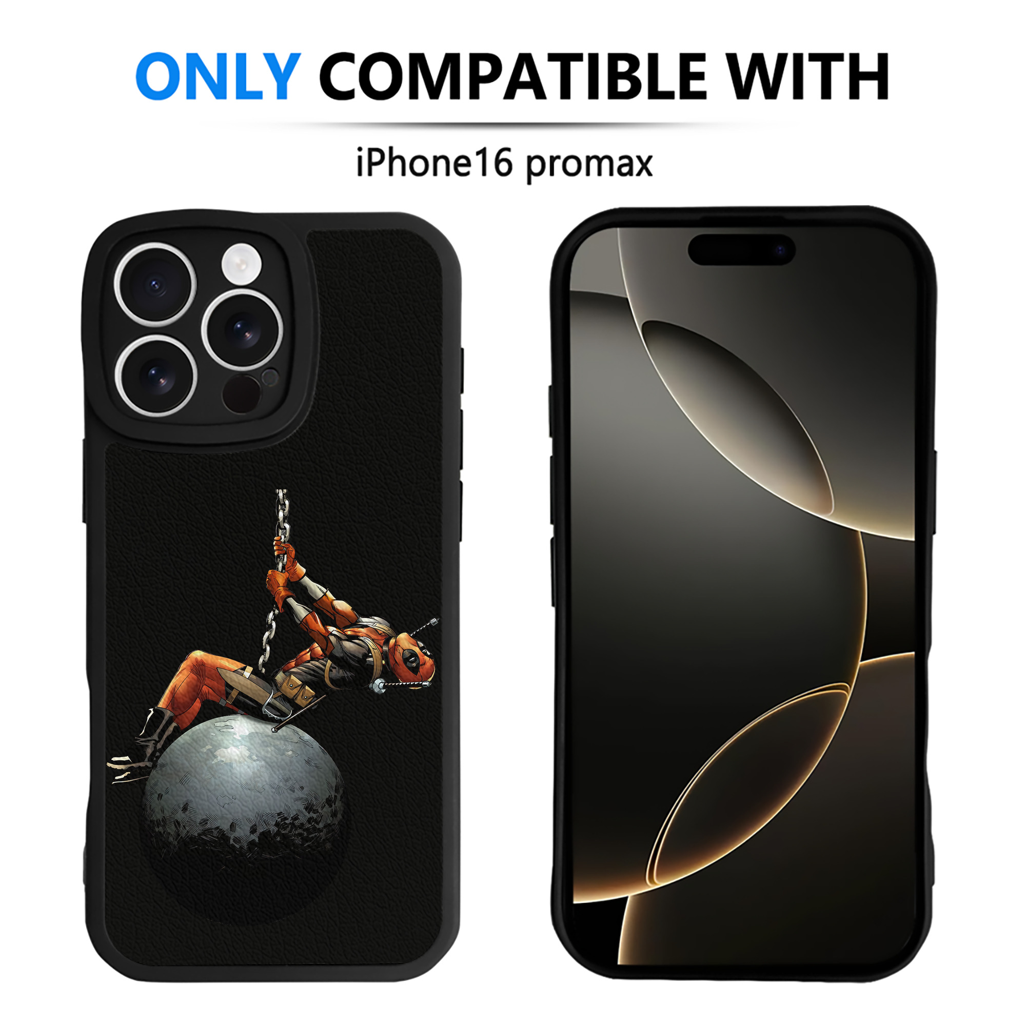 （画像用） Deadpool デッドプール 【iPhone 16シリーズ対応】シリコンスマホケース（レザー調） 材質：シリコン